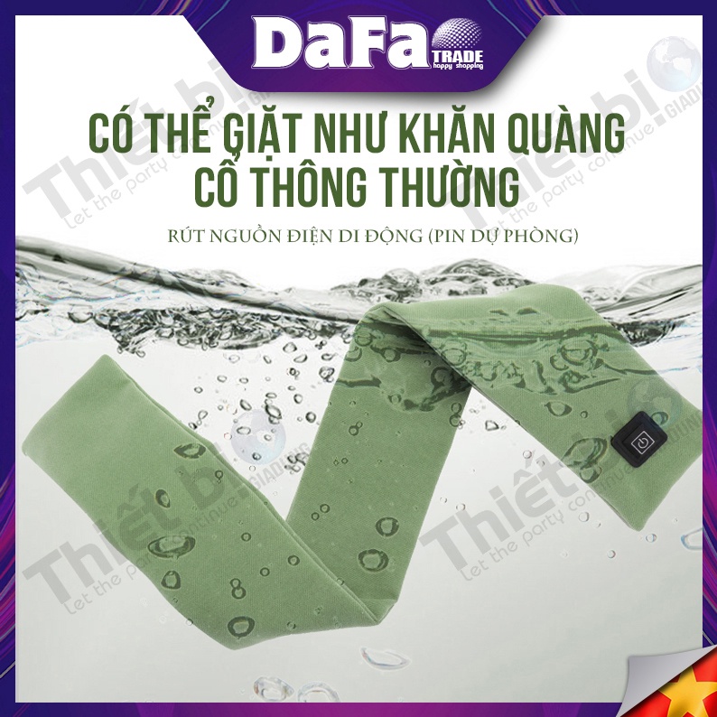 Khăn quàng cổ tạo nhiệt nam nữ choàng giữ ấm mùa đông sạc pin tích điện giảm đau mỏi cổ vai gáy hiệu quả