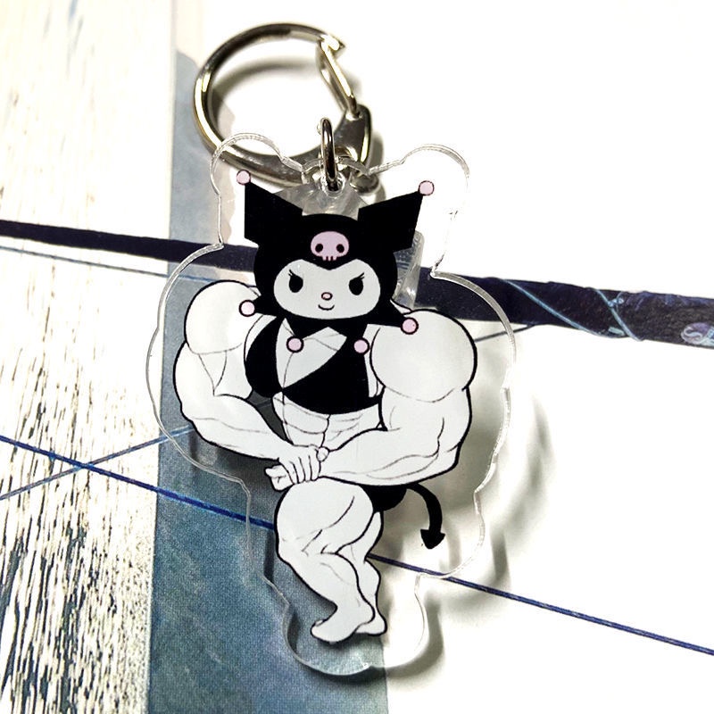 Móc Khóa Nhựa Acrylic Hình Chú Chó Macho Kuromi Cinnamon Đáng Yêu