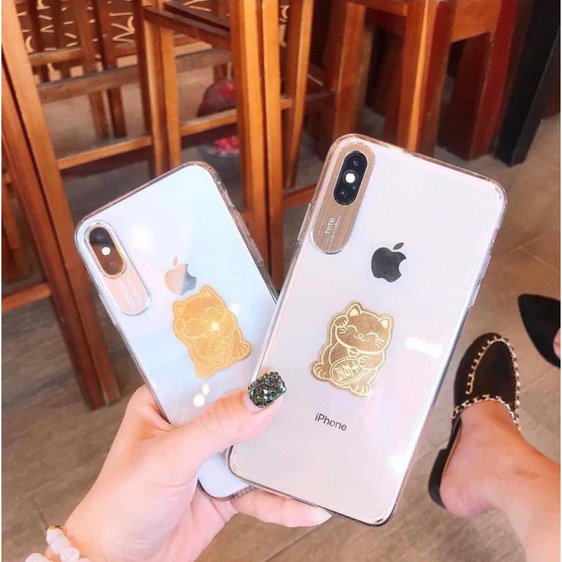 Mèo thần tài mạ vàng 24kara ốp điện thoại - vàng Bạc Khải Khải