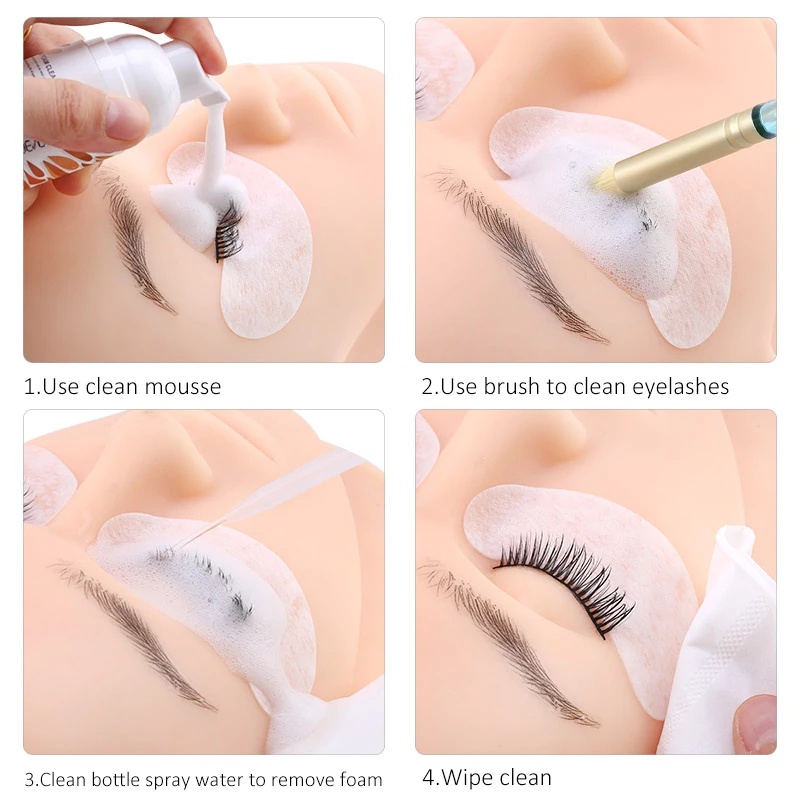 Lau cho mi mắt sạch lông mi sạch