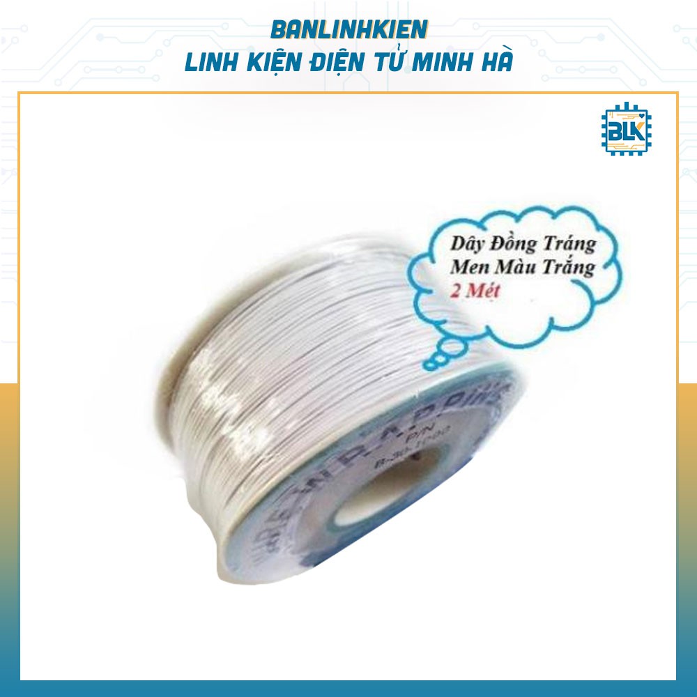 Dây Đồng Hàn Mạch Tráng Men (Màu Trắng 2 Mét)