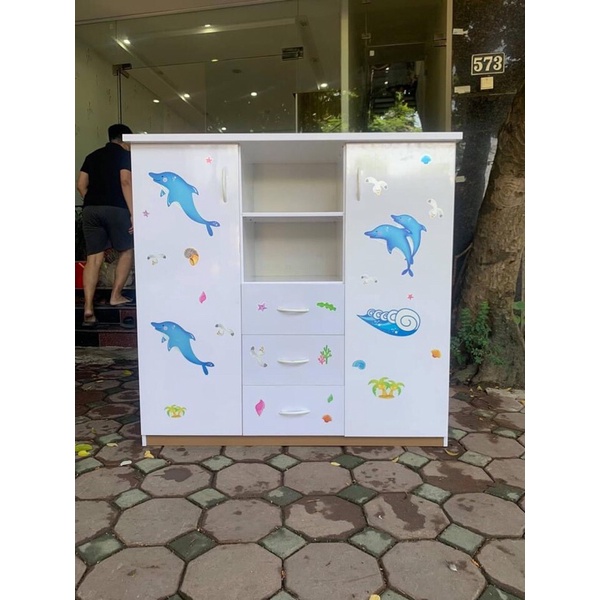 Tủ quần ao ngăn kéo 2 buồng cho bé trai bé gái BN05  Tủ nhựa đai loan chịu lực tốt nhất