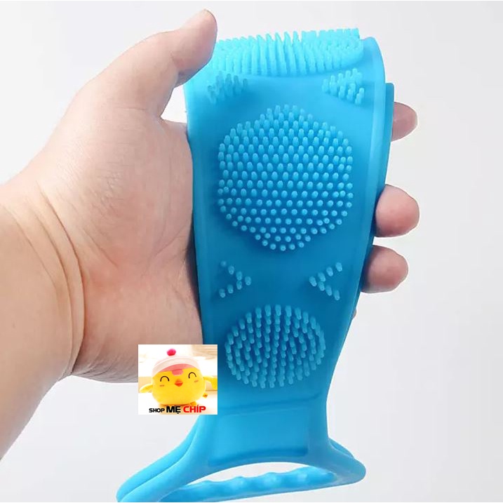 Dây Tắm Cọ Lưng Silicon Mềm Mại ❤️RẺ VÔ ĐỊCH❤️ Dây Chà Lưng Massage 2 Mặt Gai An Toàn Cho Da Và Không Độc HạI