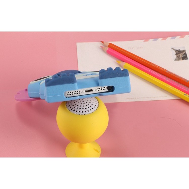 Ốp điện thoại silicone hình hoạt hình Stitch 3D cho IPhone 4 5 6 Plus 4s 7 8 Plus X Touch 5 6