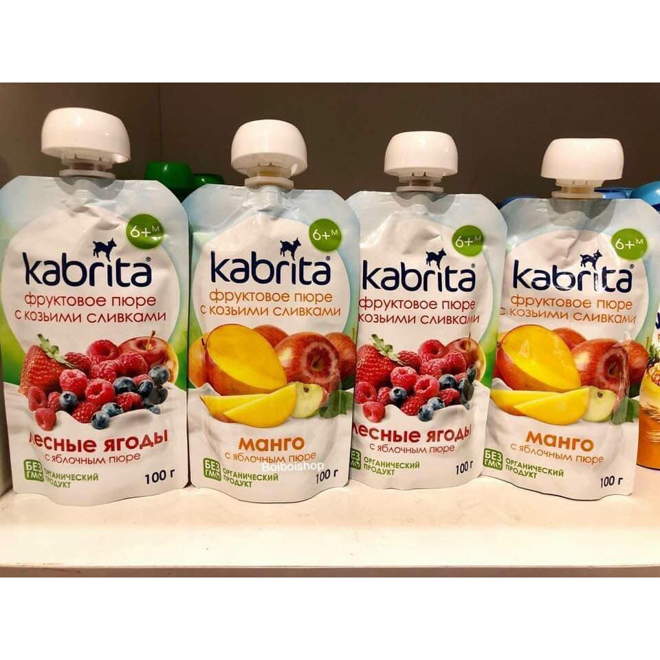 Váng sữa dê hoa quả Kabrita