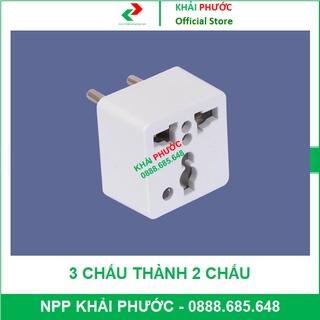 PHÍCH CHUYỂN 3 CHẤU THÀNH sang 2 CHẤU ĐA NĂNG CHÍNH HÃNG GIÁ RẺ - KHẢI PHƯỚC ELECTRIC