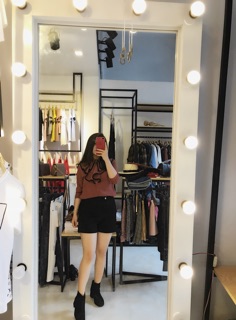 Sơ mi cổ bèo nơ