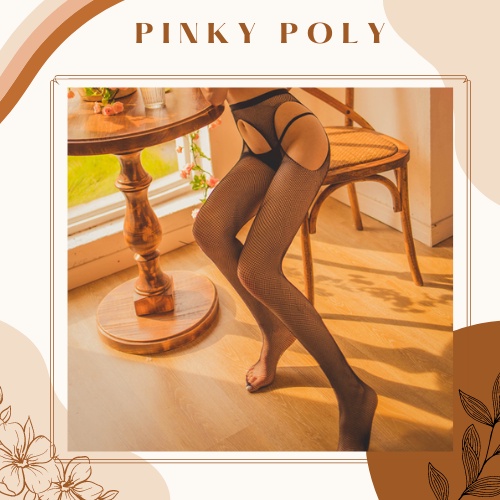 Quần Tất hở đáy sexy quyến rũ không giãn - bai xù, tất đùi lộ mông cao cấp PinkyPoly PKT08