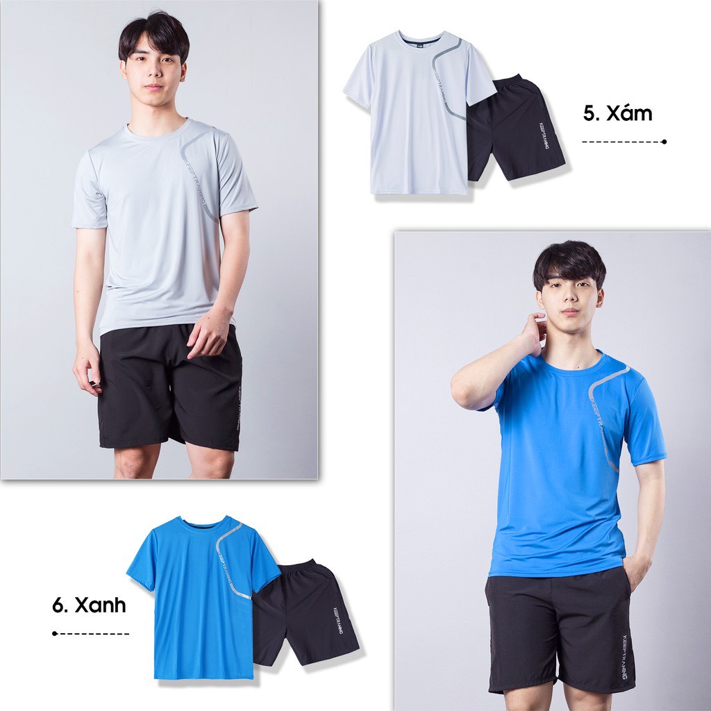 Bộ Quần Áo Thể Thao Nam Thun Lạnh MEN WEAR 68 Cao Cấp 5 Màu Vải Mềm Cực Mát