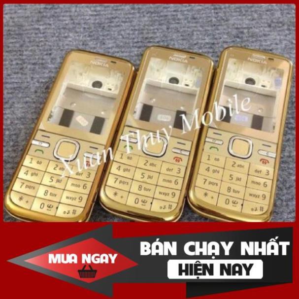 Free HOT Bộ Vỏ Nokia C5 -00 Zin có sườn và bàn phím zin kèm Theo