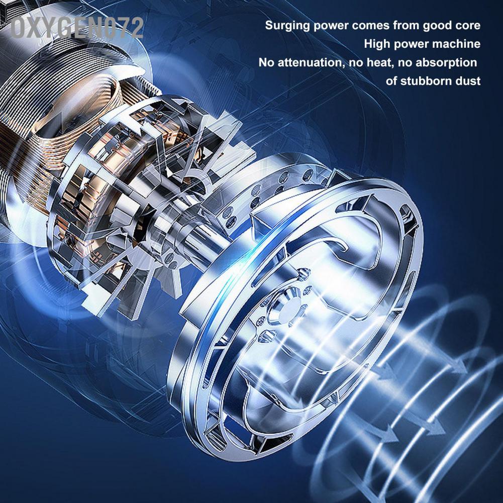 Máy hút bụi không dây cầm tay công suất 120W, cho sàn nhà/ô tô mẫu mới 2022 với bộ lọc có thể tháo rời màu trắng
