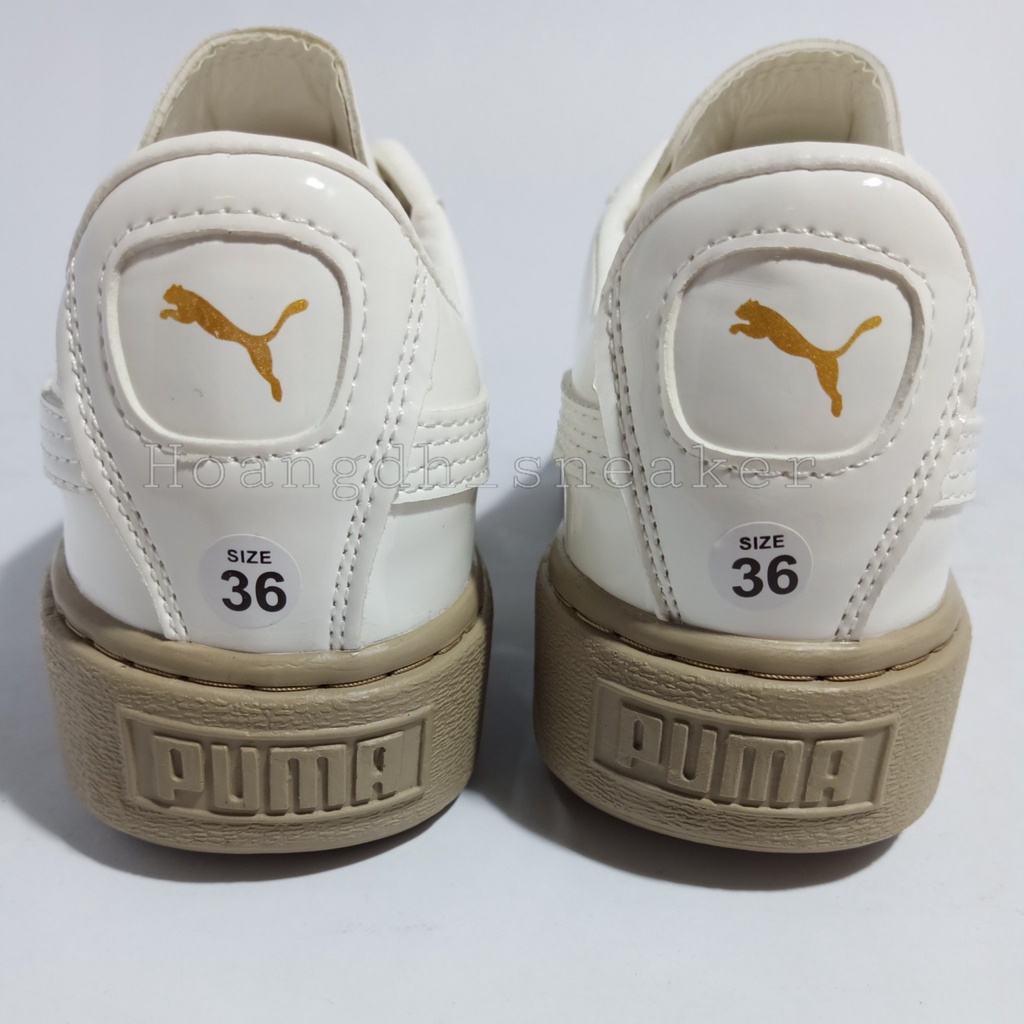 Giày Thể Thao Sneaker 𝗣𝘂𝗺𝗮 Nữ - Giày 𝗣𝘂𝗺𝗮 Trắng Đế Nâu Độn Đế Nữ Tăng Chiều Cao Full Bill Box