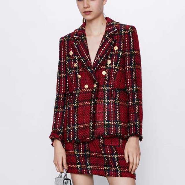 Áo vest blazer dạ Tqxk Za.ra