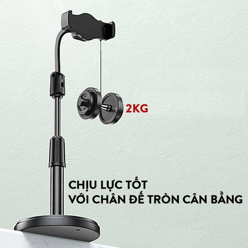 Giá Đỡ Điện Thoại, Kẹp Điện Thoại để bàn kéo dài cao cấp, Gậy livestream để bàn tiện dụng S2