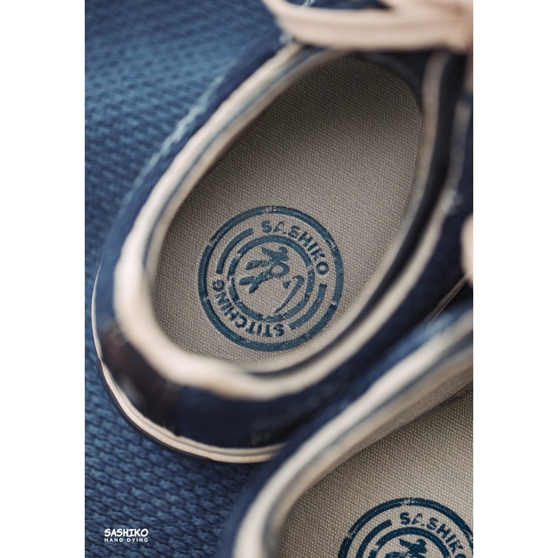 Giày thể thao denim Maden thêu họa tiết cổ điển phiên bản giới hạn thời trang mùa hè 2022 dễ phối đồ cho nam