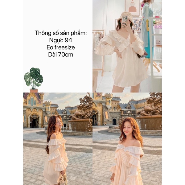 ĐẦM KIỂU BETTA DRESS tay phồng thiết kế bánh bèo sang chảnh thoải mái form suông chuẩn dễ mặc chất vải organza