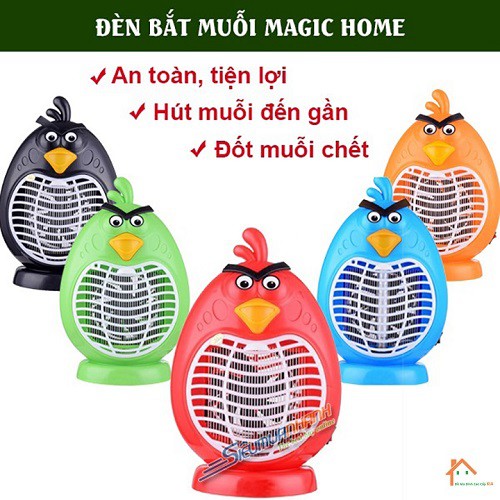 Đèn bắt muỗi hình thú Angry Bird đáng yêu, ngộ nghĩnh