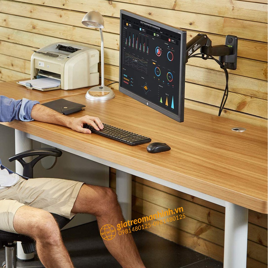 Giá Treo Màn Hình NB-F150 Tương Thích Màn 17 - 34 Inch / Lắp Đặt Treo Tường Tùy Chỉnh Đa Năng - Xoay Màn 360 Độ