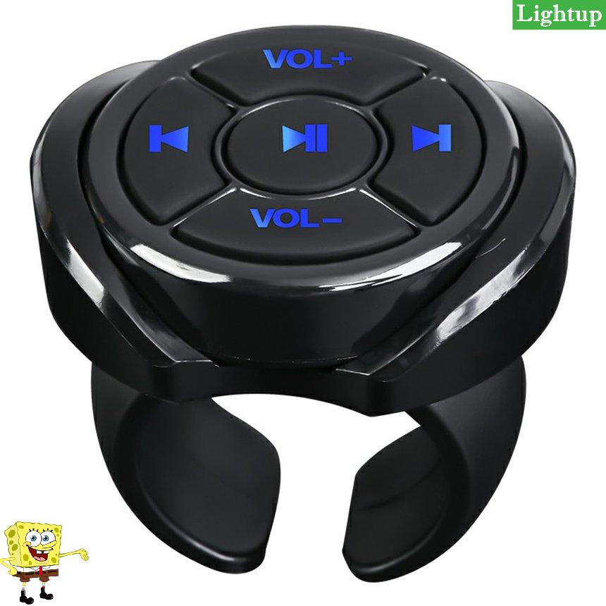 Wireless Media Button Remote Controller Car Motorcycle Bike Steering Wheel