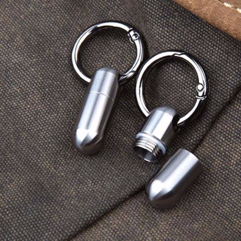 Hộp đựng thuốc mini bằng hợp kim titan chống thấm nước tiện dụng mang theo du lịch