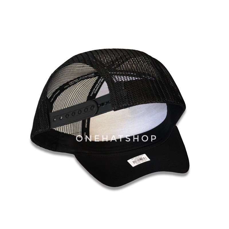 Nón trơn đen A frame full black trucker cap lưới- [CHẤT LƯỢNG CAO]- brand onehatshop- vải loại 1