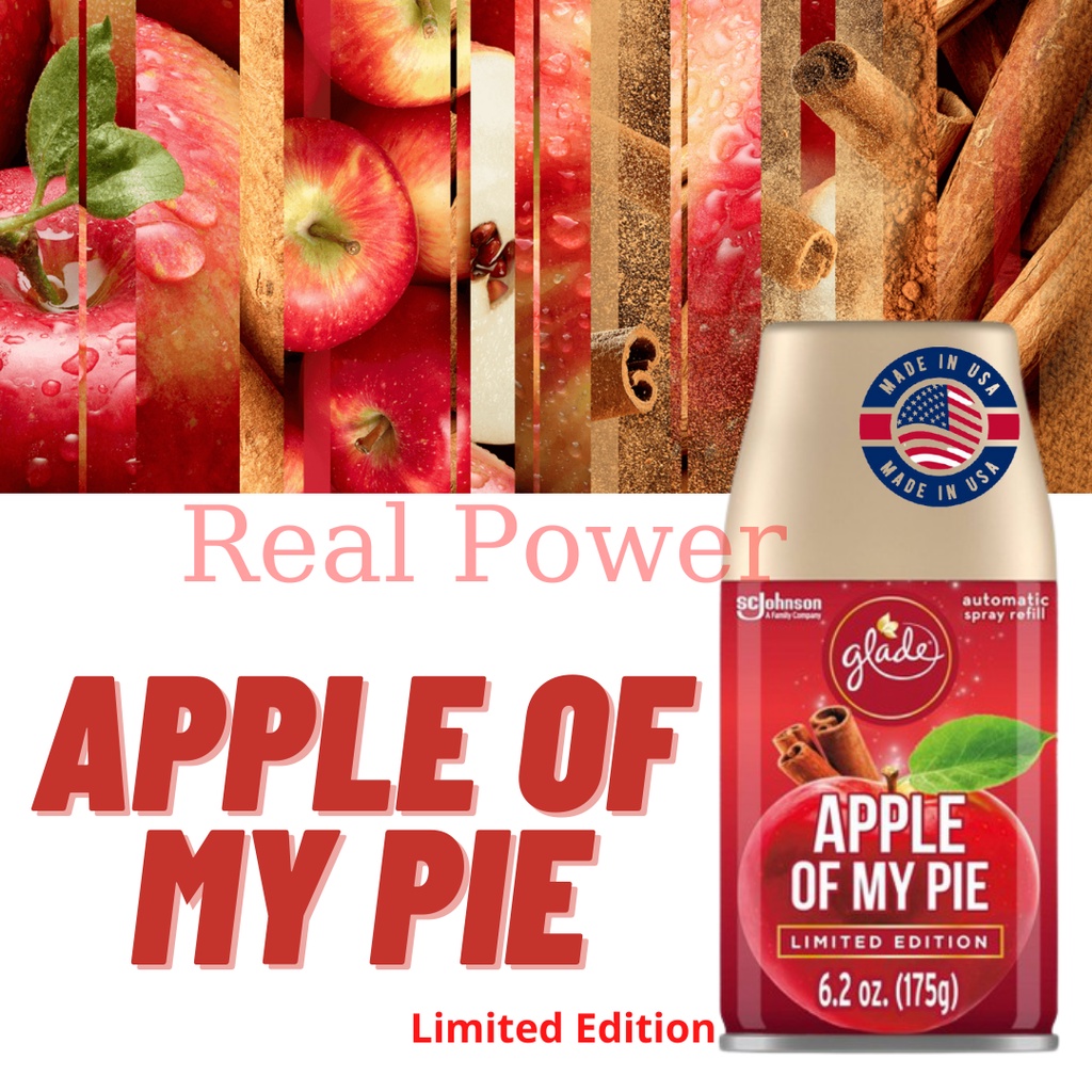 Xịt thơm phòng tự động Glade Refill USA Hương Apple Of My Pie (6.2 OZ) - Hàng Mỹ - Phiên bản Limited theo mùa