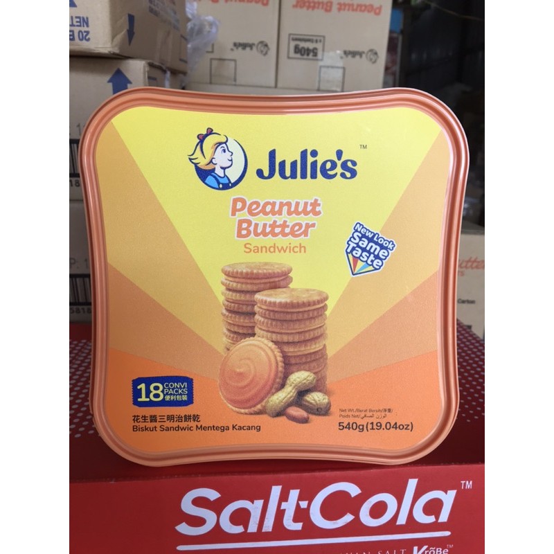 Date 2/2025 Bánh quy bơ đậu phộng Julie 540g nhập khẩu Malaysia