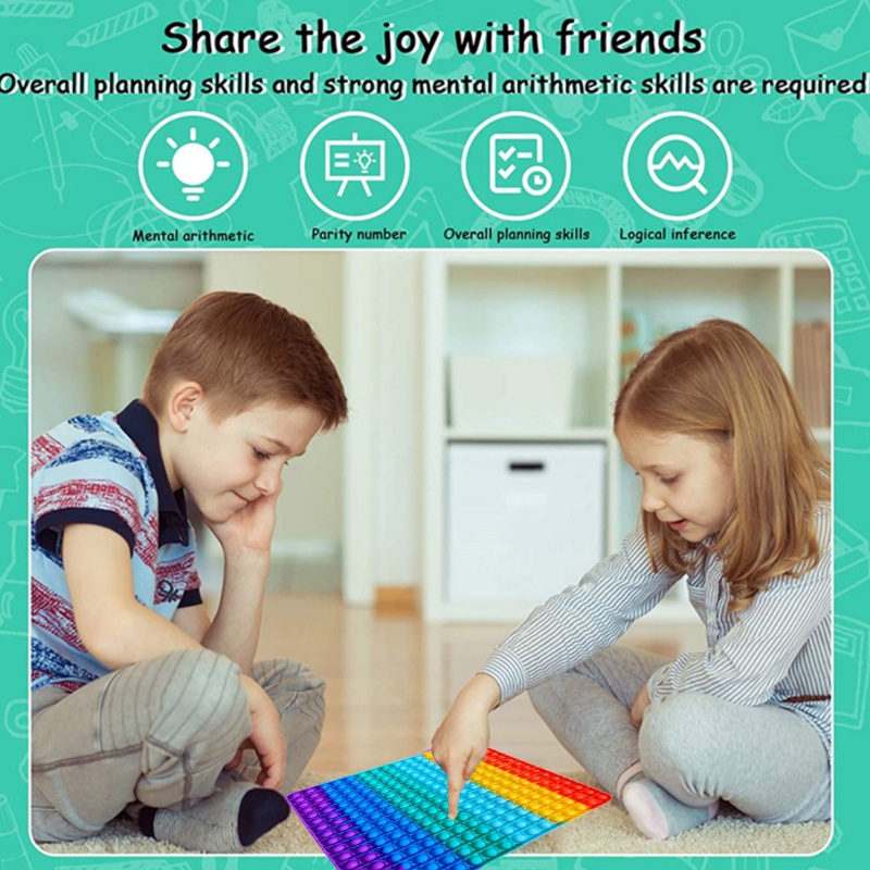 Tiktok giới thiệu Big Size POP It Fidget Toy chất lượng tuyệt vời Chơi Bóp Bóng Cầm Tay Giúp Giảm Căng Thẳng Hiệu Quả