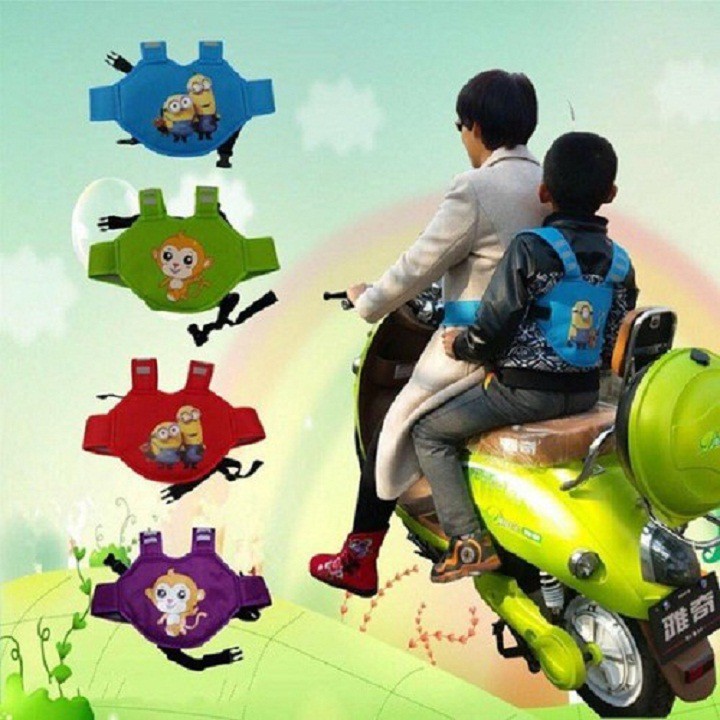 [XẢ KHO+FREE SHIP]  Đai xe máy an toàn chắc chắn giúp cố định tư thế cho bé khi đi xe đạp xe máy