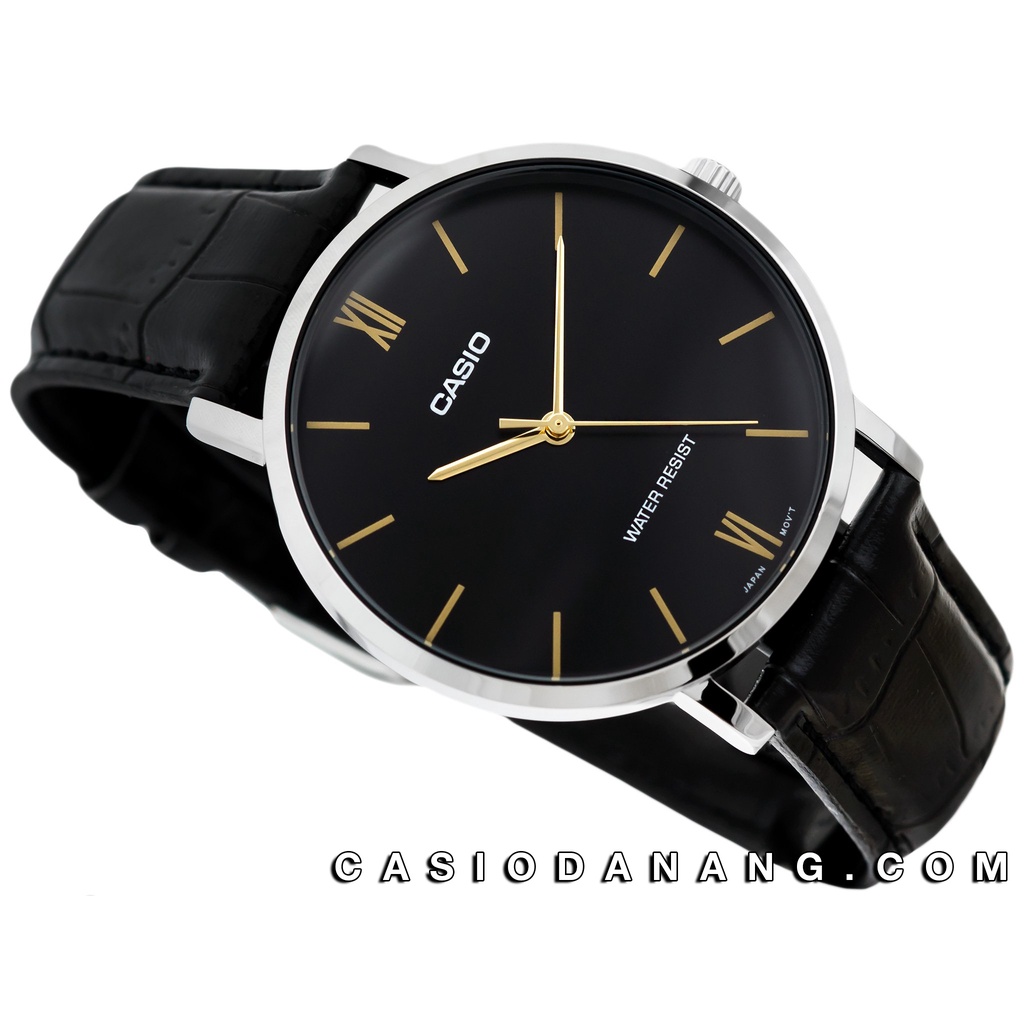 Đồng hồ nam dây da Casio chính hãng Anh Khuê MTP-VT01L-1BUDF