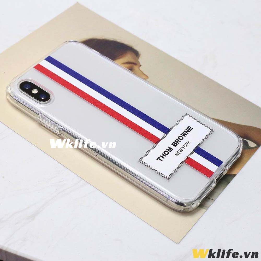 Ốp iPhone Chống Sốc Likgus Thom Browne New York Viền Dẻo Mặt  Lưng PC Cứng Cực Đẹp