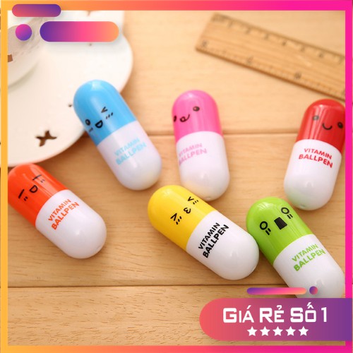 Bút Bi Cute Hình Viên Thuốc VITAMIN Ngộ Nghĩnh và Siêu Đáng Yêu Gía Sale