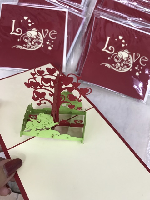 Cây Trái Tim 1 ( thiên thần ) - Love - Flower  - Thiệp 3D | BigBuy360 - bigbuy360.vn