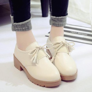 Giày Oxford Nữ Gót Vuông Cao 4,5cm Da Mềm Phong Cách Nữ Tính Tiểu Thư - MBS566 [HÀNG ORDER] _h911