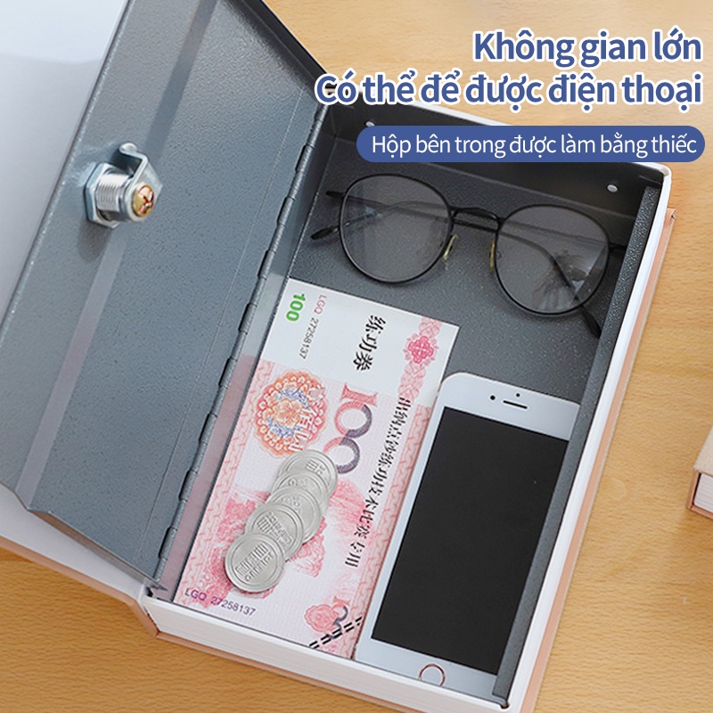 Két sắt sáng tạo dạng hình cuốn sách Khoá dạng số Bảo mật an toàn tiện lợi-TM411