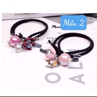 Set 2 Cột tóc cao cấp hạt châu phale handmade