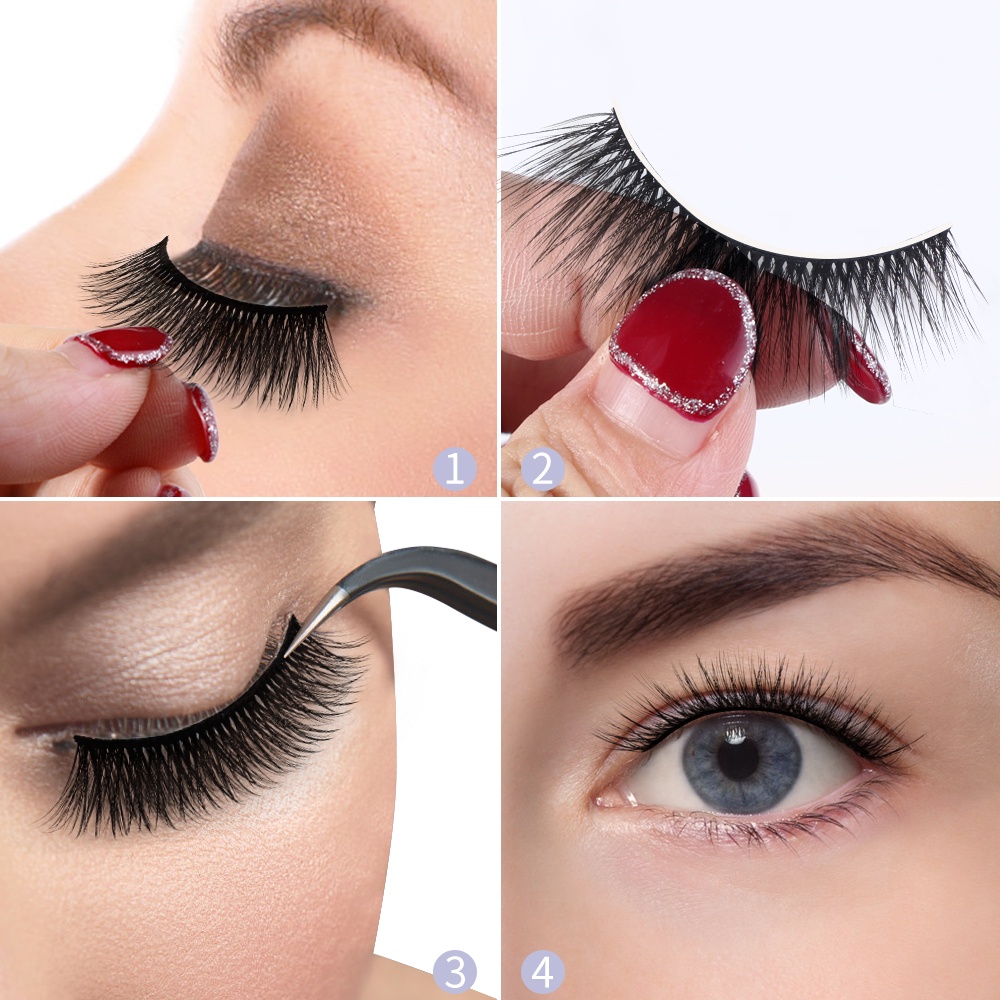 [Hàng mới về] Set 2 Cặp Lông Mi Giả 3d Magefy Trang Điểm Tự Nhiên