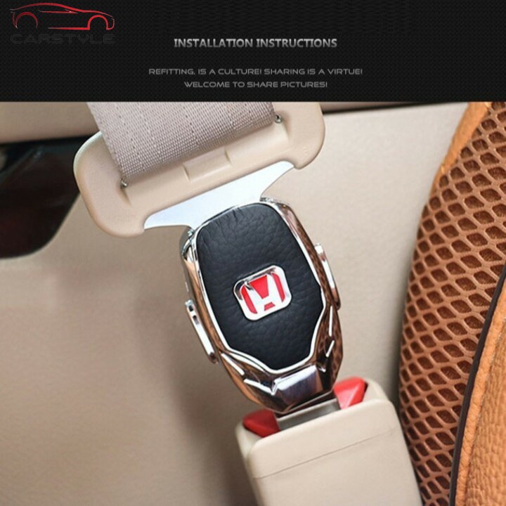 01 Đầu chốt khóa chống kêu cắm móc đai dây an toàn ô tô, xe hơi dạng cắm nối tiếp HC-999 logo các hãng xe
