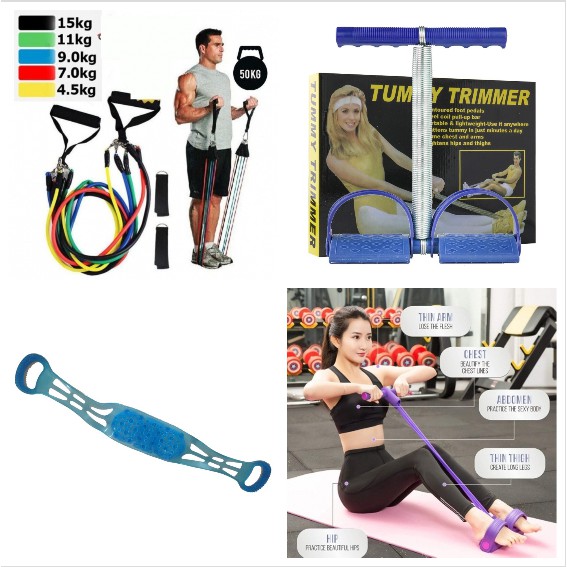 [FREESHIP] DÂY LÒ XO TUMMY - KÉO DÂY TẬP GYM - DÂY TẬP TAY - BỘ DÂY KÉO 11 CHI TIẾT TẬP THỂ DỤC