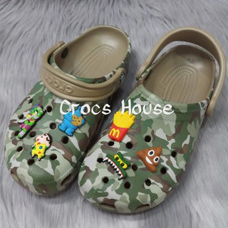 Dép sục classic phun sơn camo xanh lá cao cấp unisex
