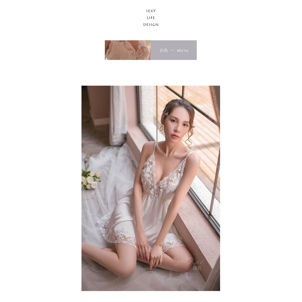 Đồ Ngủ Sexy Nữ|Váy Ngủ Lụa Cao Cấp  Freeship-Chất Đẹp Mềm Mịn Hot Nhất 2022 (M6)