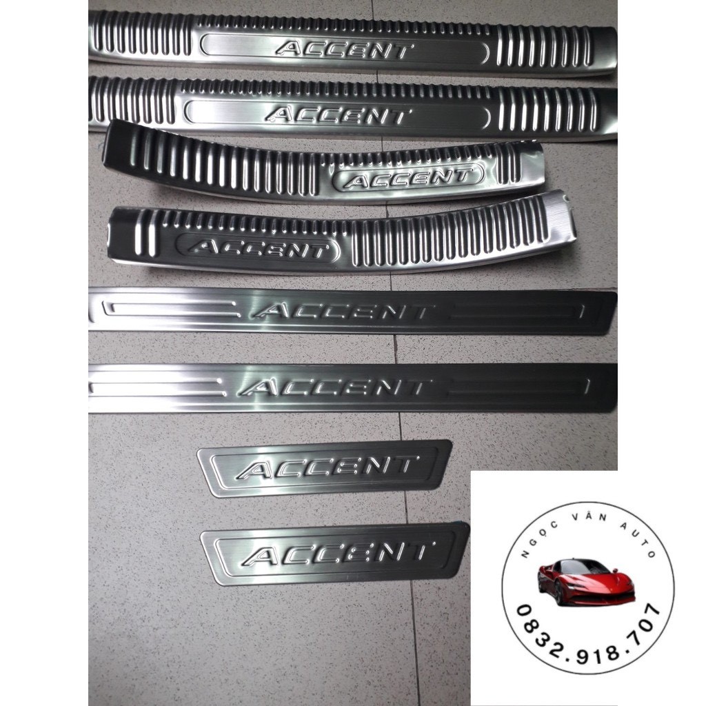 Ốp bậc cửa Accent 2018 - 2023 inox cao cấp