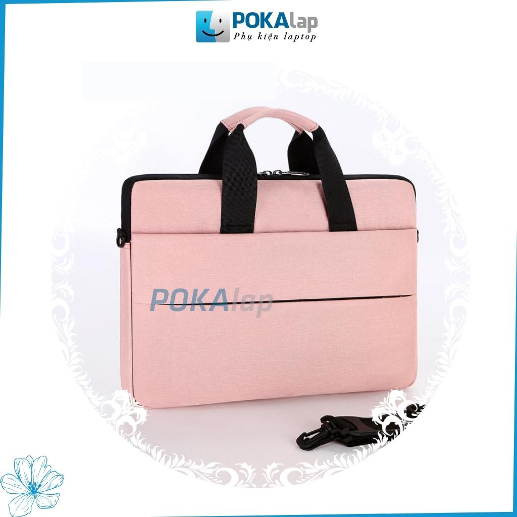 Túi xách chống sốc đựng laptop, macbook POKA10, 13 inch, 14 inch, 15.6 inch vải oxford cao cấp chống thấm nước - POKALAP