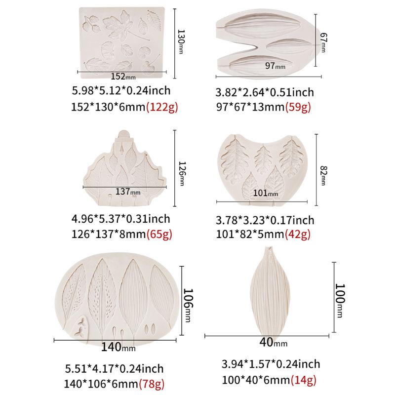 Bộ 6 Khuôn Silicone Làm Bánh Tạo Hình Hoa Lily Độc Đáo Tiện Dụng