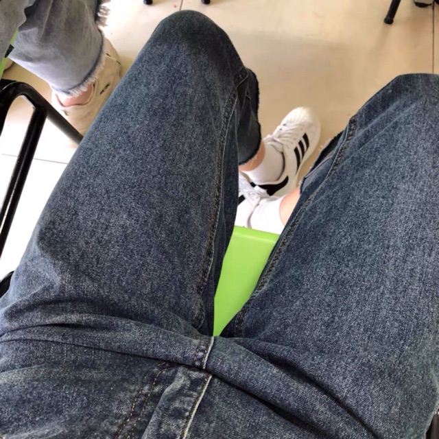 [Sẵn] QA21_Quần Jean, Quần bò cạp cao ống suông rộng ulzzang Hàn quốc