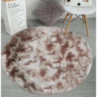 Thảm tròn lông loang Muji