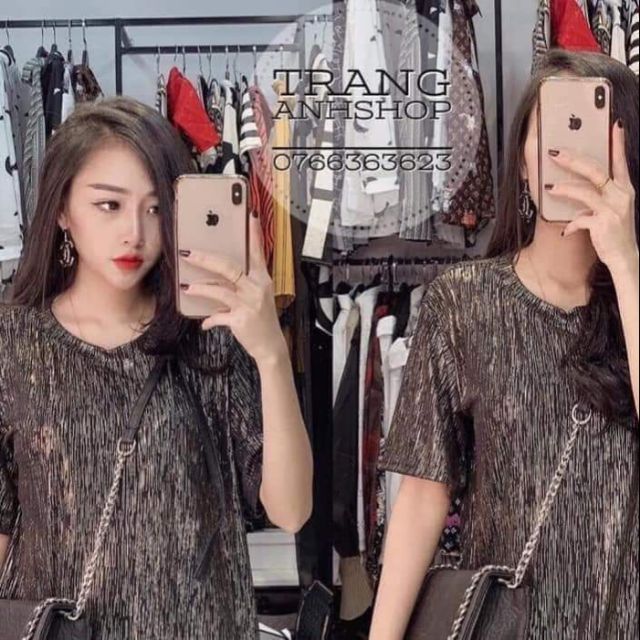 Bộ quần Áo lưới nhũ