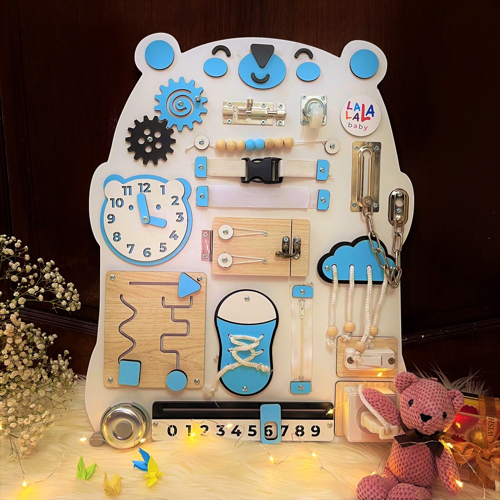 Busy board bảng bận rộn Lalala baby - Hình động vật dễ thương - Giúp bé phát triển toàn diện