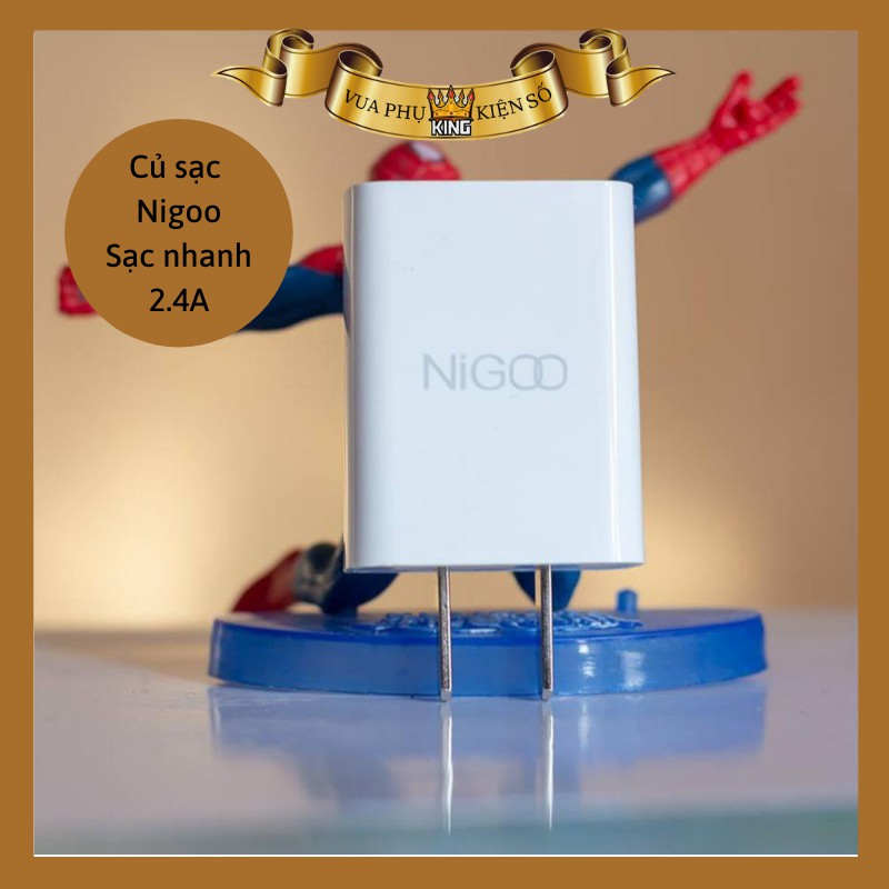 Củ sạc NiGOO U21 5V-2.4A cao cấp - hỗ trợ sạc nhanh cho hiệu suất cao – Bảo hành chính hãng