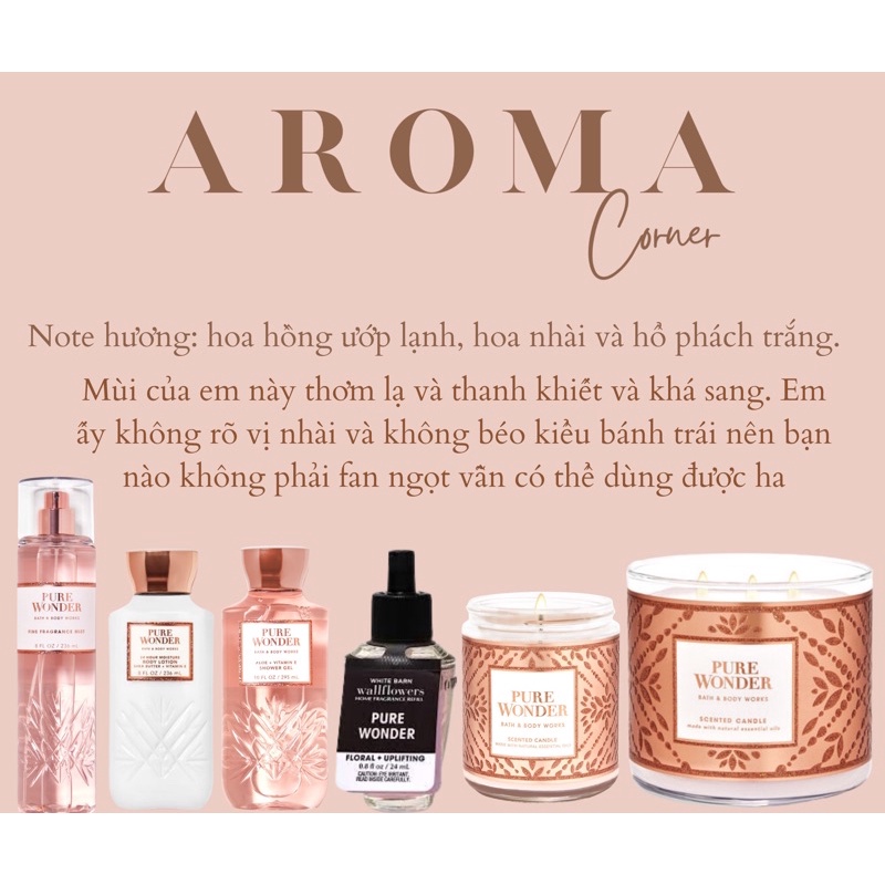 Sữa dưỡng thể, sữa tắm Bath & Body works - Pure Wonder 236ml